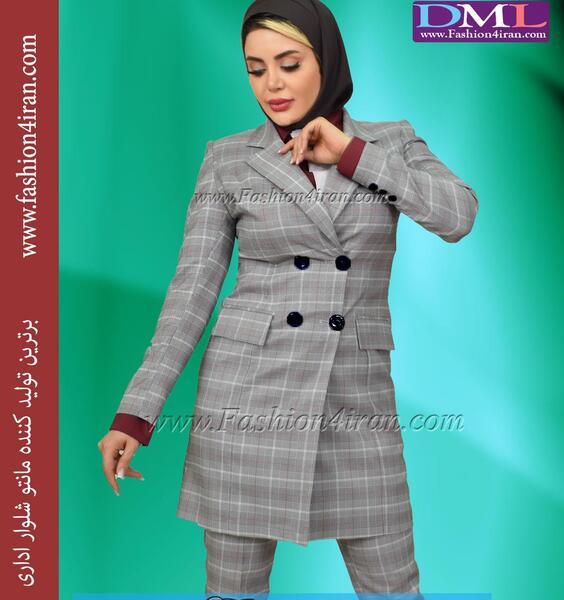 عکس مدل مانتو چهارخونه اداری