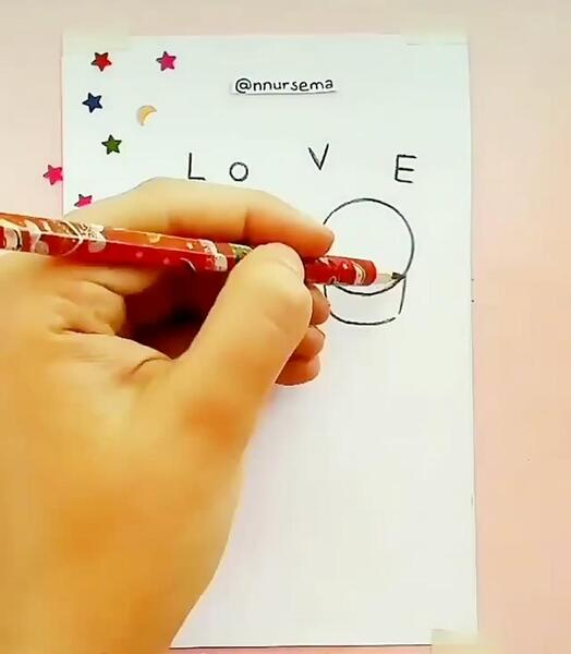 عکس نقاشی ساده دو دوست صمیمی دختر