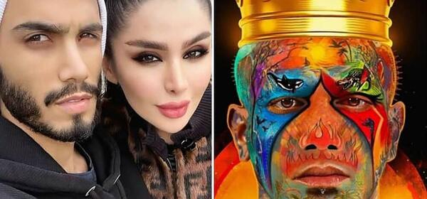 عکس بوسیدن دنیا جهانبخت توسط مهراد جم