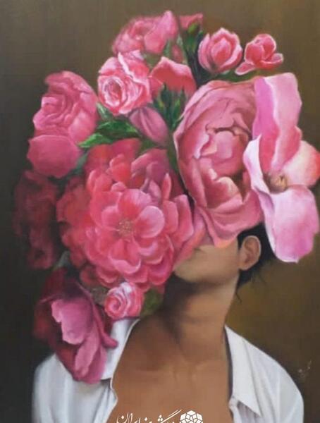 عکس نقاشی گل فروشی کودکانه