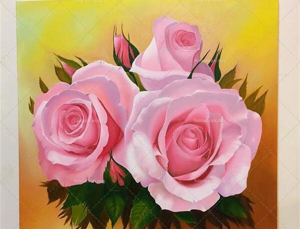 عکس نقاشی گل فروشی کودکانه
