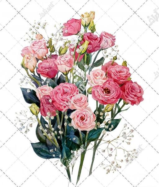 عکس نقاشی گل فروشی کودکانه