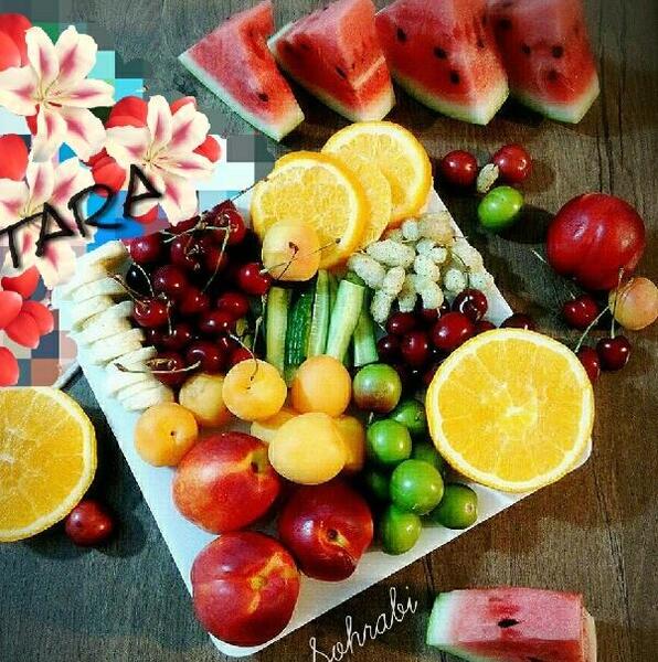 عکس ظرف پر از میوه