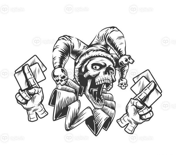 عکس جوکر سفید مشکی
