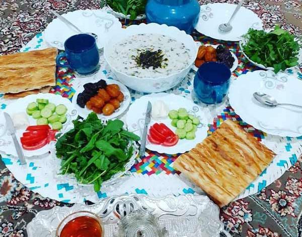 عکس سفره ارایی افطار