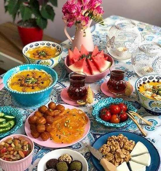 عکس سفره ارایی افطار