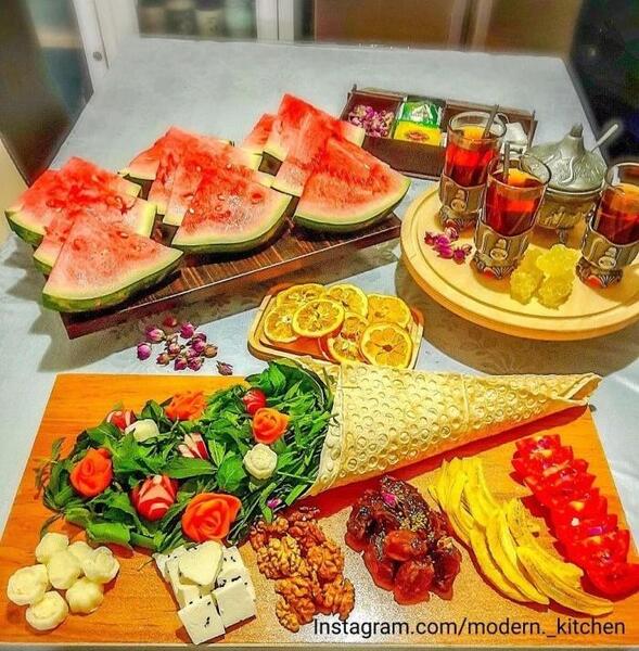 عکس سفره ارایی افطار