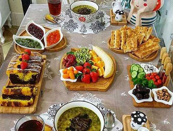 عکس سفره ارایی افطار