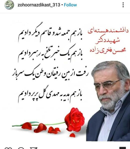 عکس نوشته شهید فخری زاده
