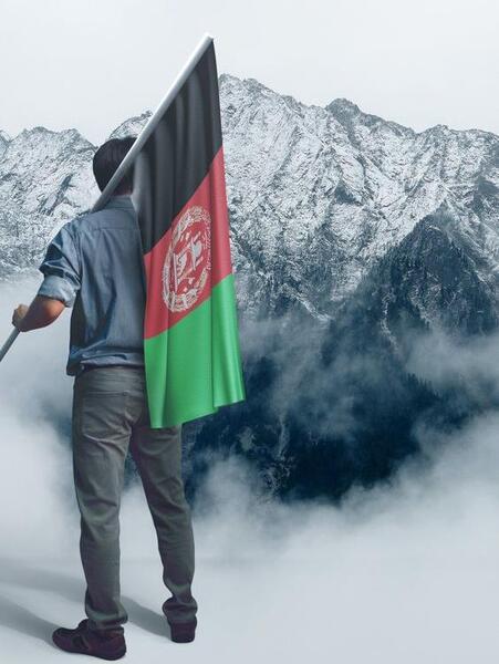 عکس پرچم و افغانستان