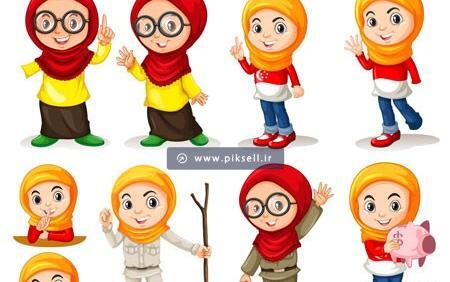 عکس حجاب کارتون