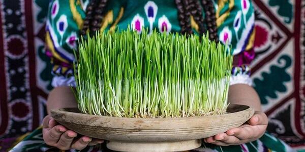 عکس دختر با سبزه عید
