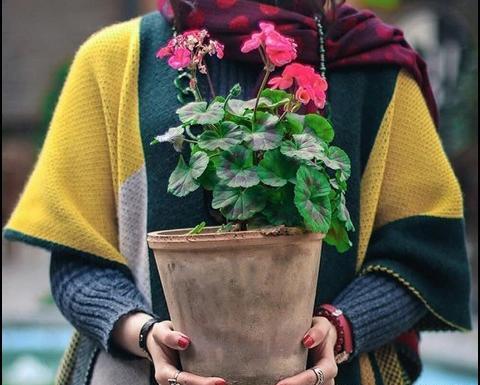 عکس دختر با سبزه عید