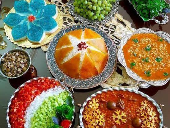 عکس تزیین غذاهای سنتی ایرانی