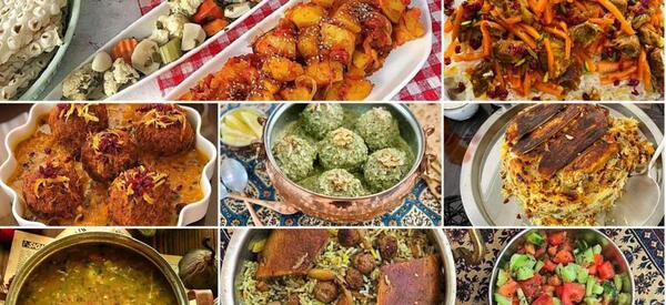 عکس تزیین غذاهای سنتی ایرانی