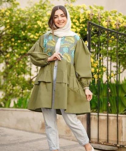 عکس مدل مانتو با پارچه های ابروبادی