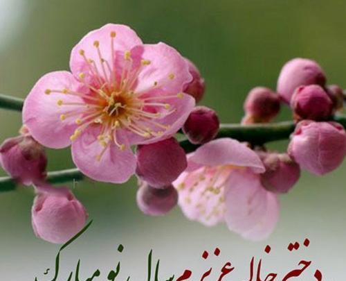 عکس نوشته تبریک سال نو برای خاله