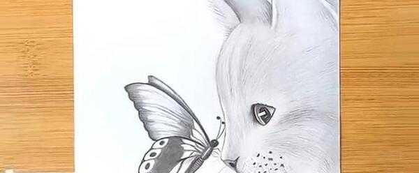 عکس نقاشی دختر گربه ای