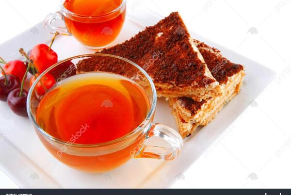عکس کیک و چایی