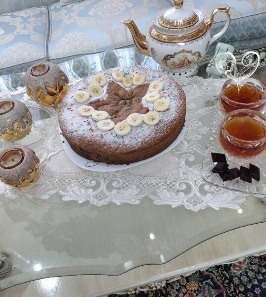 عکس کیک و چایی