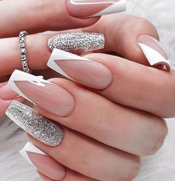 عکس مدل ناخن فرنچ هشتی