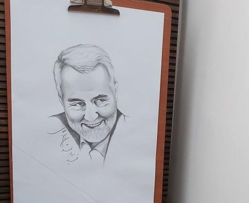 عکس سردار سلیمانی طراحی شده