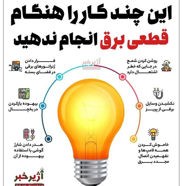 عکس نوشته طنز قطع برق
