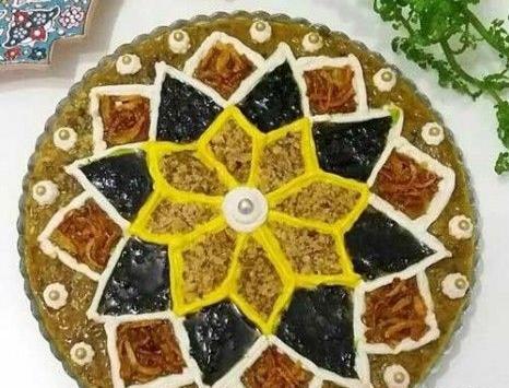 عکس مدل تزیین آش رشته