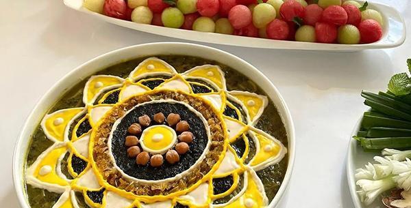 عکس مدل تزیین آش رشته