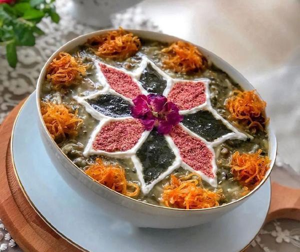 عکس مدل تزیین آش رشته