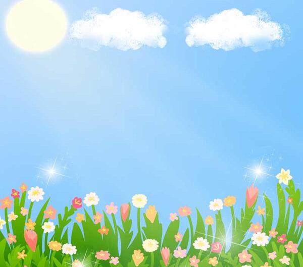 عکس کارتونی طبیعت بهار