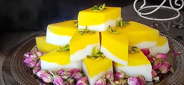 عکس تزیین حلوا نشاسته