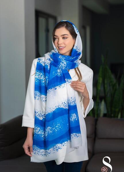 عکس شال آبی آسمانی