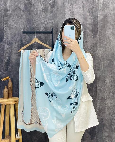 عکس شال آبی آسمانی
