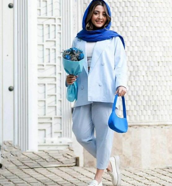 عکس شال آبی آسمانی