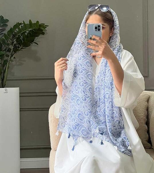عکس شال آبی آسمانی