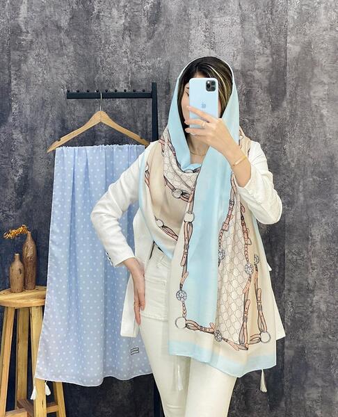 عکس شال آبی آسمانی
