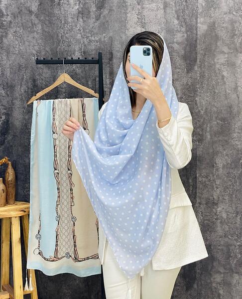 عکس شال آبی آسمانی