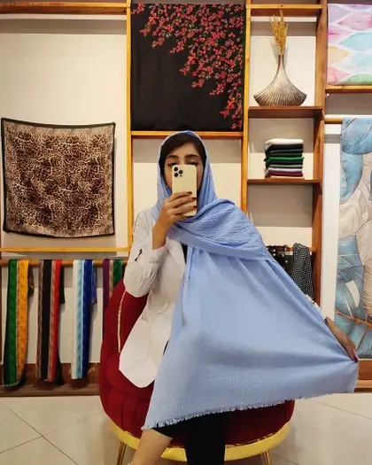 عکس شال آبی آسمانی