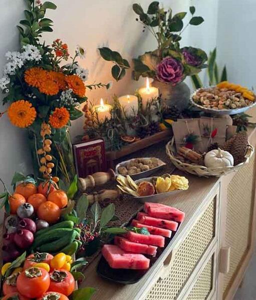 عکس سفره سنتی شب یلدا