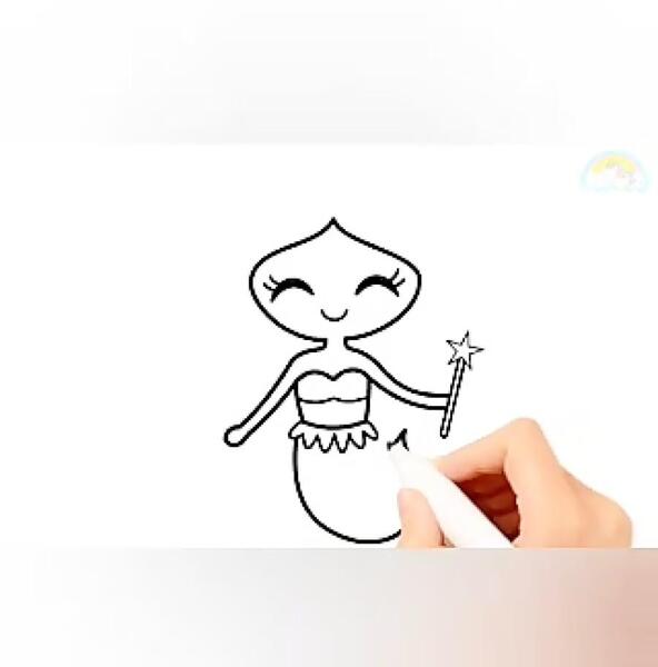عکس نقاشی پری دریایی آسان
