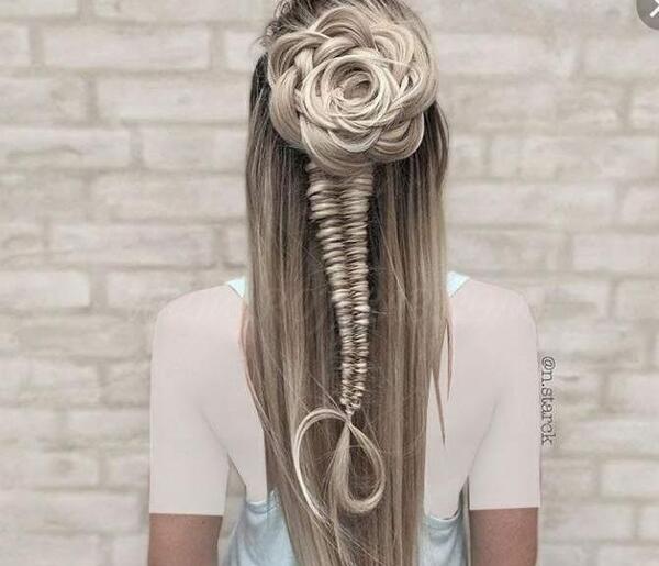 عکس شینیون مو گل