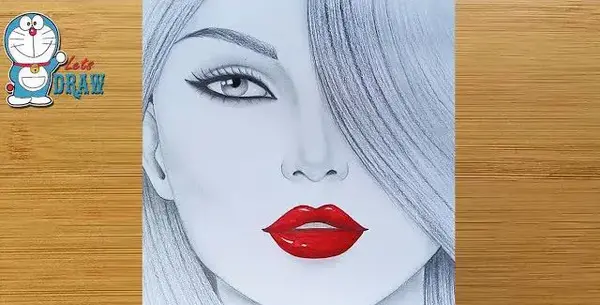 عکس نقاشی رژ ساده