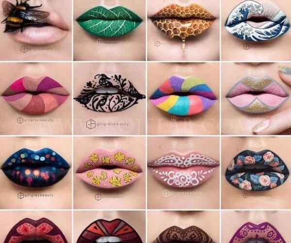 عکس نقاشی رژ ساده