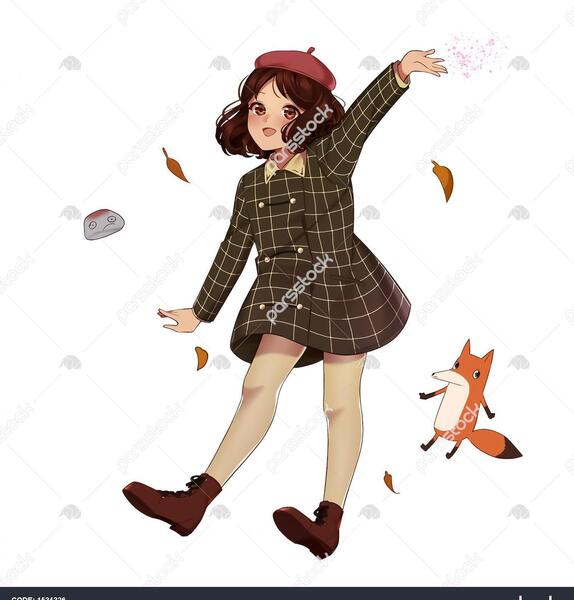 عکس دختر پاییزی نقاشی