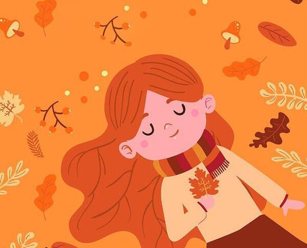 عکس دختر پاییزی نقاشی