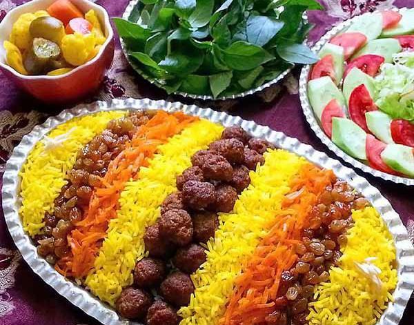 عکس تزیین برنج و زرشک