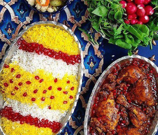 عکس تزیین برنج و زرشک