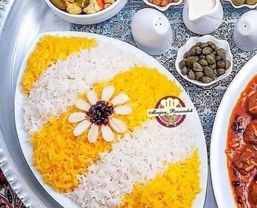 عکس تزیین برنج و زرشک
