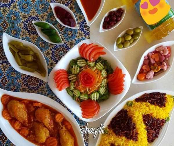 عکس تزیین برنج و زرشک